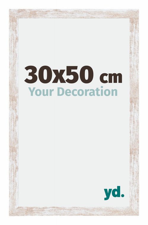 Catania MDF Bilderrahmen 30x50cm White Wash Messe | Yourdecoration.at