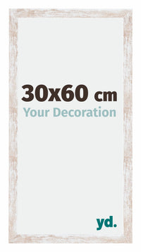 Catania MDF Bilderrahmen 30x60cm White Wash Messe | Yourdecoration.at