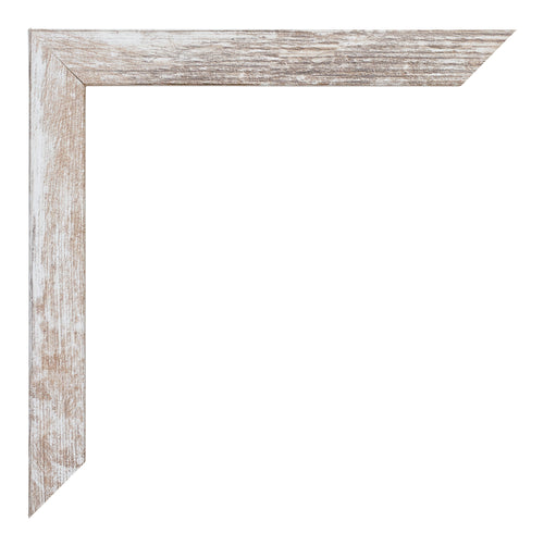 Catania MDF Bilderrahmen 33x98cm White Wash Detail Ecke | Yourdecoration.at