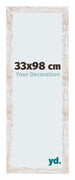 Catania MDF Bilderrahmen 33x98cm White Wash Vorne Messe | Yourdecoration.at