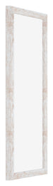 Catania MDF Bilderrahmen 33x98cm White Wash Vorne Schrag | Yourdecoration.at