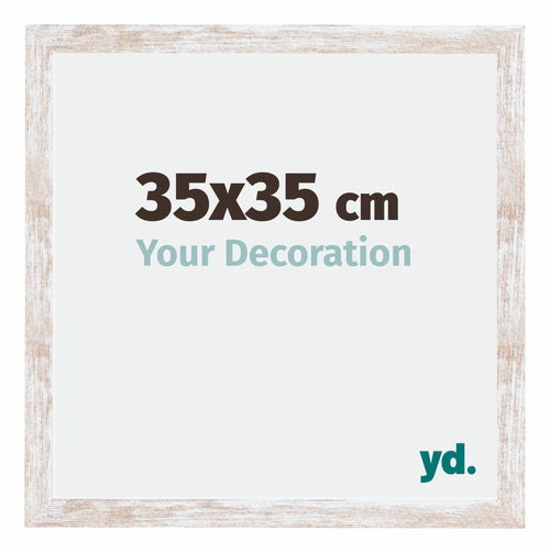 Catania MDF Bilderrahmen 35x35cm White Wash Messe | Yourdecoration.at
