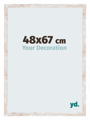 Catania MDF Bilderrahmen 48x67cm White Wash Vorne Messe | Yourdecoration.at