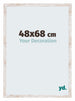 Catania MDF Bilderrahmen 48x68cm White Wash Vorne Messe | Yourdecoration.at