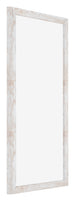 Catania MDF Bilderrahmen 50x100cm White Wash Vorne Schrag | Yourdecoration.at