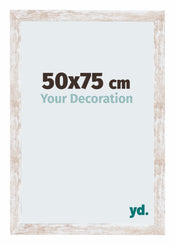Catania MDF Bilderrahmen 50x75cm White Wash Vorne Messe | Yourdecoration.at