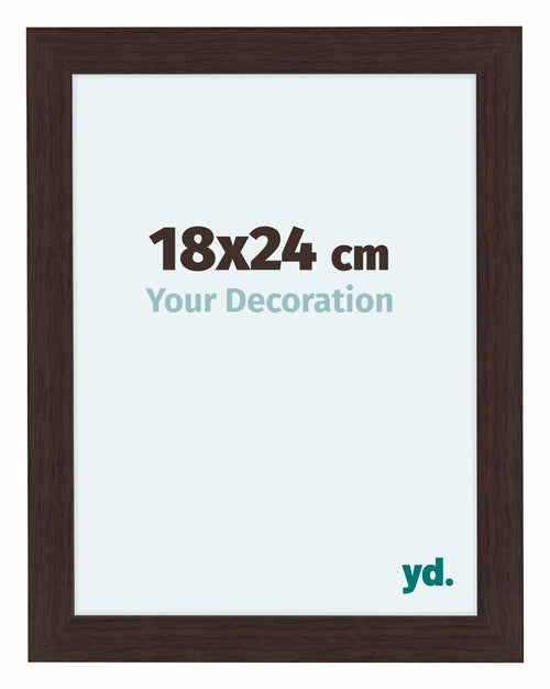 Como MDF Bilderrahmen 18x24cm Eiche Dunkel Vorne Messe | Yourdecoration.at