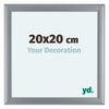 Como MDF Bilderrahmen 20x20cm Silber Matt Vorne Messe | Yourdecoration.at