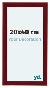 Como MDF Bilderrahmen 20x40cm Weinrot Gewischt Vorne Messe | Yourdecoration.at