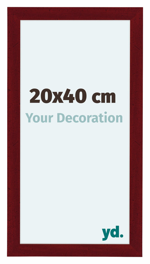 Como MDF Bilderrahmen 20x40cm Weinrot Gewischt Vorne Messe | Yourdecoration.at