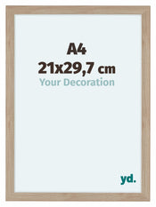 Como MDF Bilderrahmen 21x29 7cm A4 Eiche Hell Vorne Messe | Yourdecoration.at