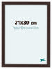 Como MDF Bilderrahmen 21x30cm Eiche Dunkel Vorne Messe | Yourdecoration.at
