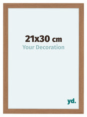 Como MDF Bilderrahmen 21x30cm Nussbaum Hell Vorne Messe | Yourdecoration.at