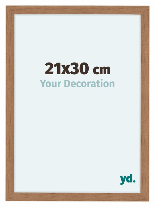 Como MDF Bilderrahmen 21x30cm Nussbaum Hell Vorne Messe | Yourdecoration.at