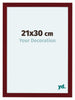 Como MDF Bilderrahmen 21x30cm Weinrot Gewischt Vorne Messe | Yourdecoration.at
