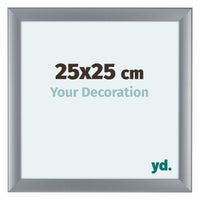 Como MDF Bilderrahmen 25x25cm Silber Matt Vorne Messe | Yourdecoration.at