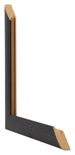 Como MDF Bilderrahmen 25x75cm Schwarz Gemasert Querschnitte | Yourdecoration.at