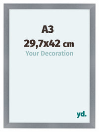 Como MDF Bilderrahmen 29 7x42cm A3 Aluminium Geburstet Vorne Messe | Yourdecoration.at