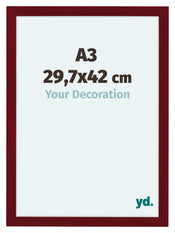 Como MDF Bilderrahmen 29 7x42cm A3 Weinrot Gewischt Vorne Messe | Yourdecoration.at