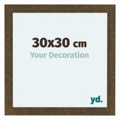 Como MDF Bilderrahmen 30x30cm Gold Antik Vorne Messe | Yourdecoration.at