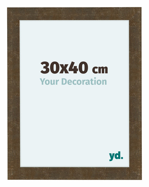 Como MDF Bilderrahmen 30x40cm Gold Antik Vorne Messe | Yourdecoration.at