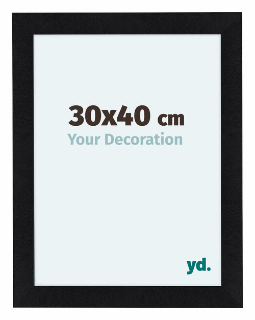 Como MDF Bilderrahmen 30x40cm Schwarz Matt Vorne Messe | Yourdecoration.at
