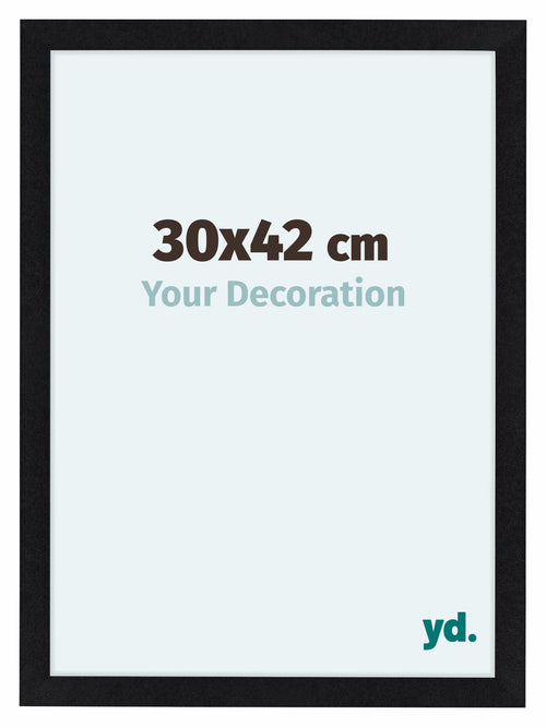 Como MDF Bilderrahmen 30x42cm Schwarz Matt Vorne Messe | Yourdecoration.at