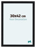 Como MDF Bilderrahmen 30x42cm Schwarz Matt Vorne Messe | Yourdecoration.at