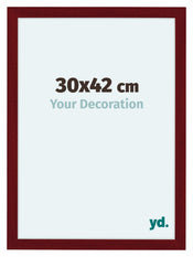 Como MDF Bilderrahmen 30x42cm Weinrot Gewischt Vorne Messe | Yourdecoration.at