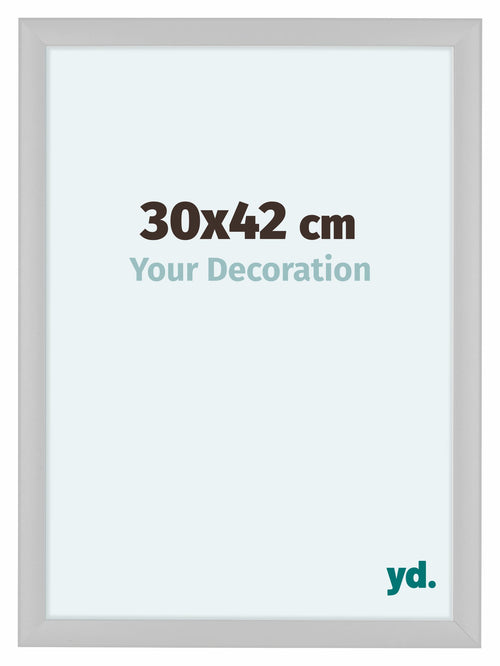 Como MDF Bilderrahmen 30x42cm Weiss Hochglanz Vorne Messe | Yourdecoration.at