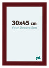 Como MDF Bilderrahmen 30x45cm Weinrot Gewischt Vorne Messe | Yourdecoration.at