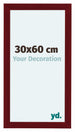 Como MDF Bilderrahmen 30x60cm Weinrot Gewischt Vorne Messe | Yourdecoration.at