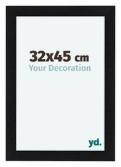 Como MDF Bilderrahmen 32x45cm Schwarz Matt Vorne Vorne | Yourdecoration.at