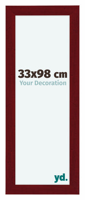 Como MDF Bilderrahmen 33x98cm Weinrot Gewischt Vorne Vorne | Yourdecoration.at