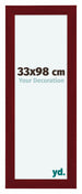 Como MDF Bilderrahmen 33x98cm Weinrot Gewischt Vorne Vorne | Yourdecoration.at