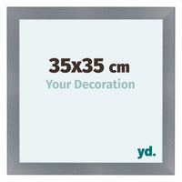 Como MDF Bilderrahmen 35x35cm Aluminium Geburstet Vorne Messe | Yourdecoration.at
