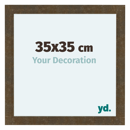 Como MDF Bilderrahmen 35x35cm Gold Antik Vorne Messe | Yourdecoration.at