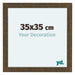 Como MDF Bilderrahmen 35x35cm Gold Antik Vorne Messe | Yourdecoration.at