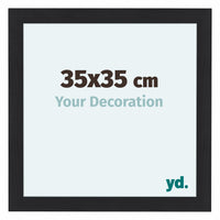 Como MDF Bilderrahmen 35x35cm Schwarz Gemasert Vorne Messe | Yourdecoration.at