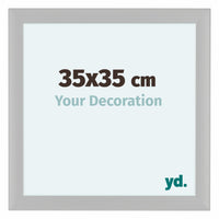 Como MDF Bilderrahmen 35x35cm Weiss Gemasert Vorne Messe | Yourdecoration.at