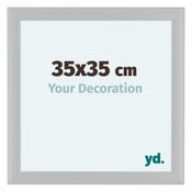 Como MDF Bilderrahmen 35x35cm Weiss Hochglanz Vorne Messe | Yourdecoration.at
