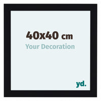 Como MDF Bilderrahmen 40x40cm Schwarz Hochglanz Vorne Messe | Yourdecoration.at