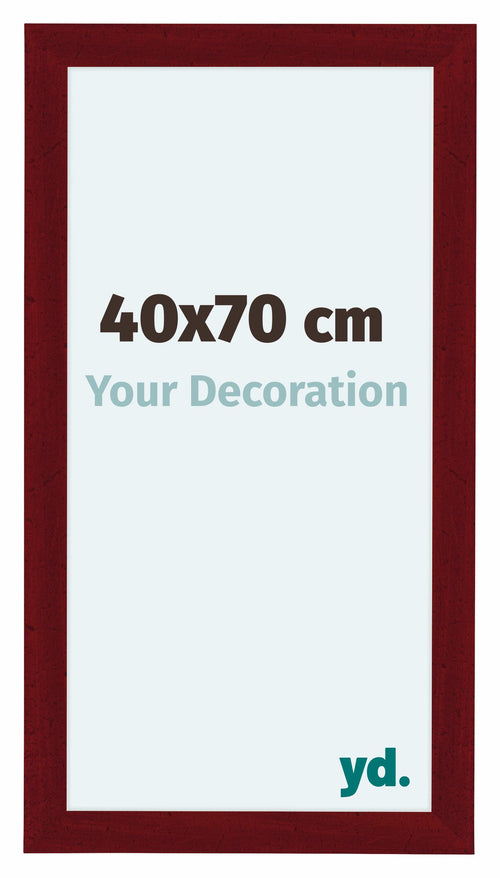 Como MDF Bilderrahmen 40x70cm Weinrot Gewischt Vorne Messe | Yourdecoration.at