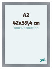 Como MDF Bilderrahmen 42x59 4cm A2 Aluminium Geburstet Vorne Messe | Yourdecoration.at