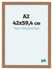 Como MDF Bilderrahmen 42x59 4cm A2 Nussbaum Hell Vorne Messe | Yourdecoration.at