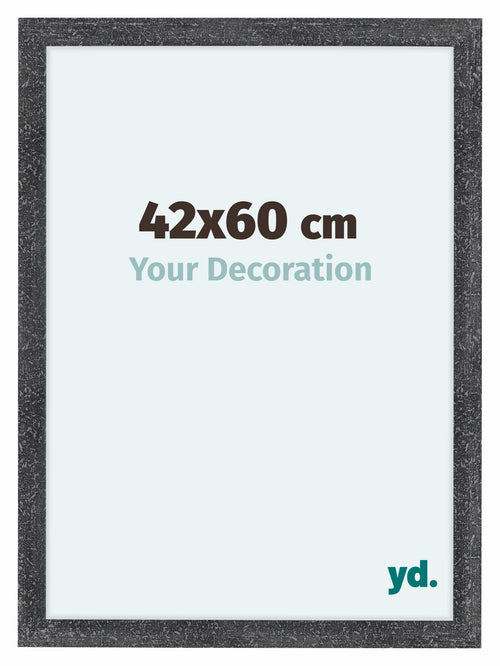 Como MDF Bilderrahmen 42x60cm Grau Gewischt Vorne Messe | Yourdecoration.at