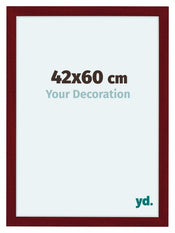 Como MDF Bilderrahmen 42x60cm Weinrot Gewischt Vorne Messe | Yourdecoration.at