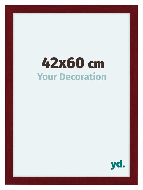 Como MDF Bilderrahmen 42x60cm Weinrot Gewischt Vorne Messe | Yourdecoration.at