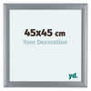 Como MDF Bilderrahmen 45x45cm Silber Matt Vorne Messe | Yourdecoration.at