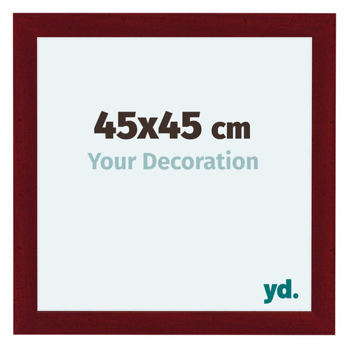 Como MDF Bilderrahmen 45x45cm Weinrot Gewischt Vorne Messe | Yourdecoration.at